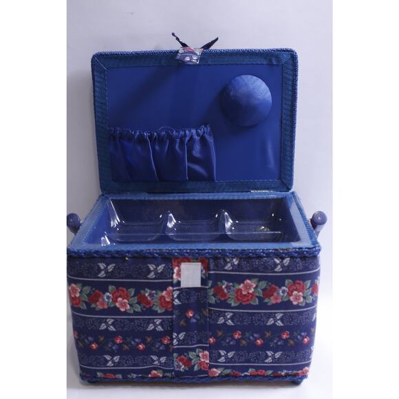 Sewing Basket, Craft storage organizer, Vintage sewing box, Sewing kit container - Picture 4 of 6